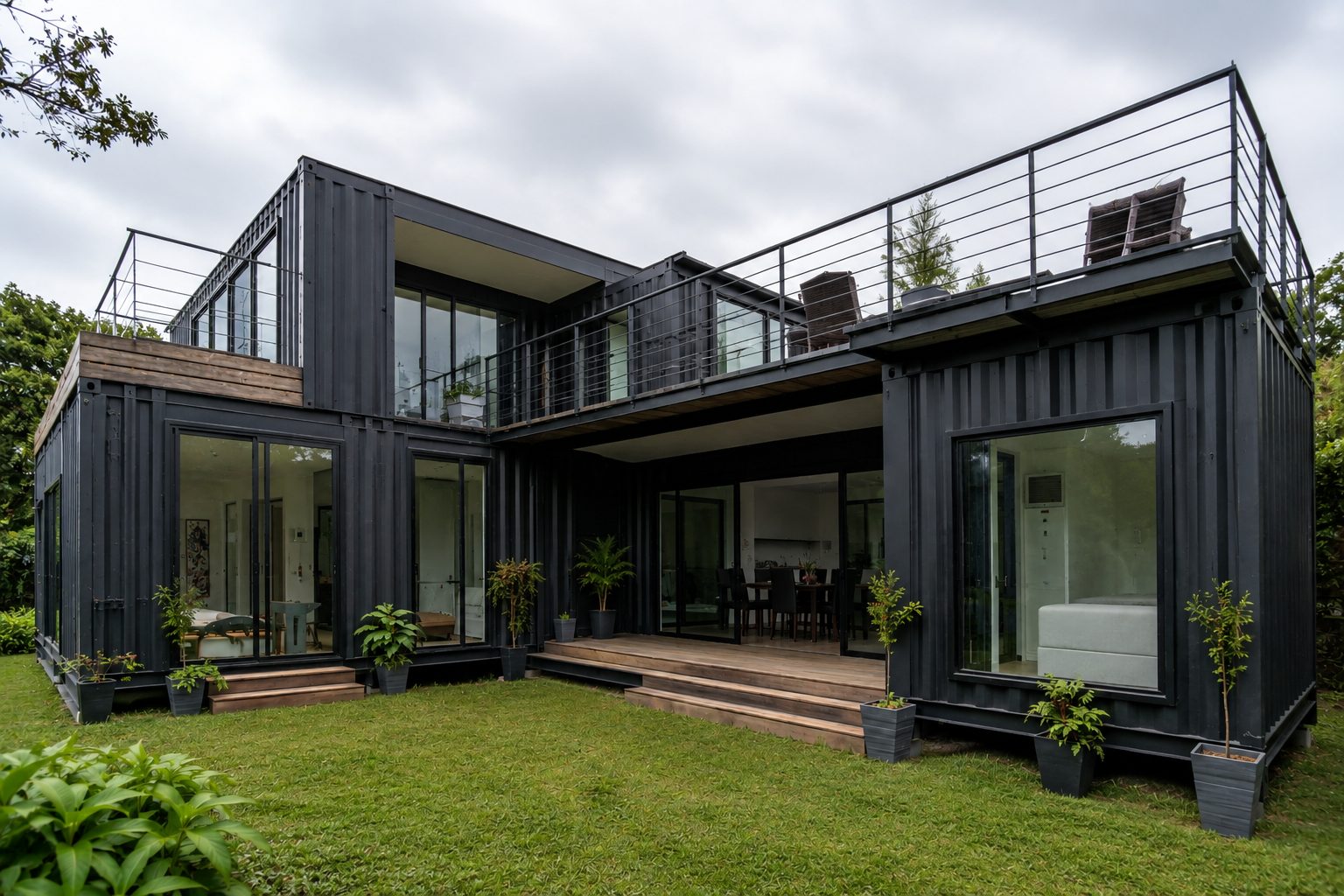 4 bedroom Modern Luxury Double-Storey Container House